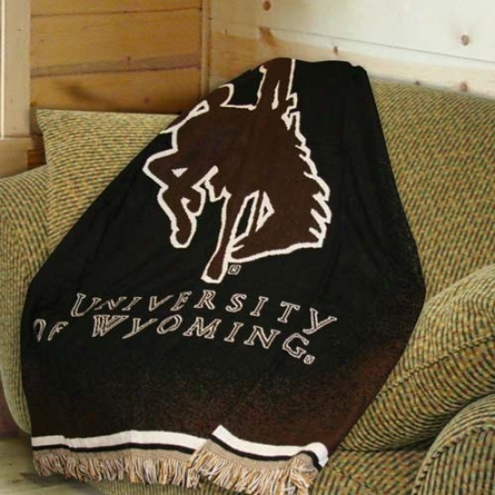 Wyoming Cowboys 48 X60 Focus Throw Blanket