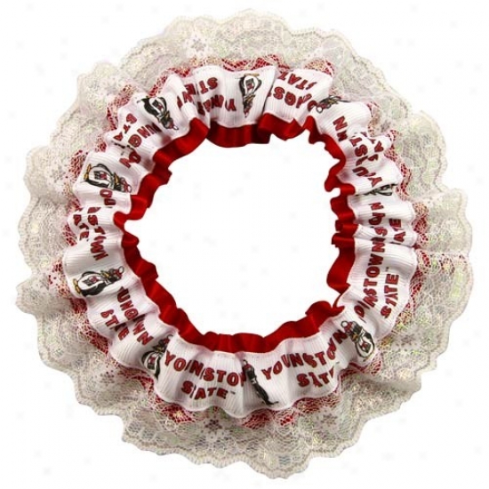 Youngstown State Penguins White Team Loto Garter With Lace