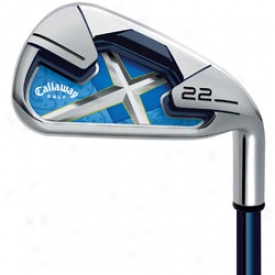 Callaway Lady X-22 Iron Set 3-pw By the side of Graphite Shfats
