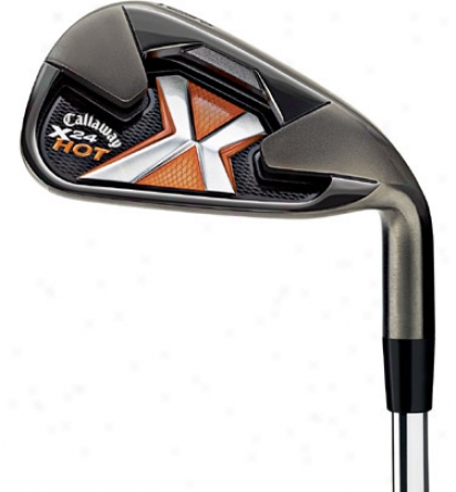 Callaway X-24 Pungent Iron Set 4-pw, Aw With Steel Shaft
