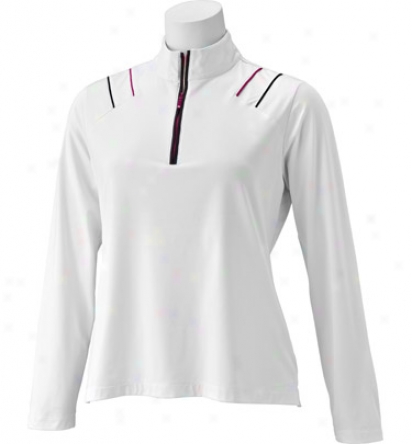 Ep Pro Women S Long Sleeve Zip Mpck With Contrast Piping