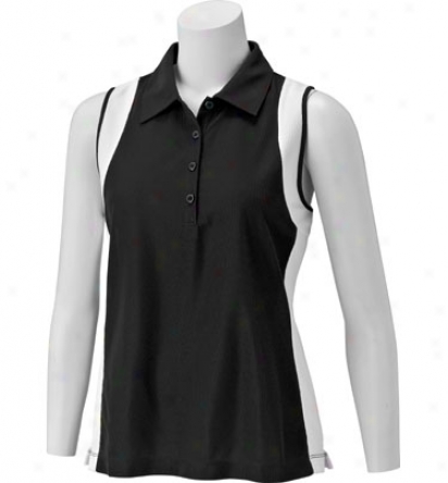 Ep Pro Women S Sleeveless Polo With Contrast Blocking