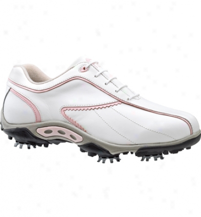 Footjoy Closeout Summer Series Women S Golf Shoes - White/pink (fj#98628)