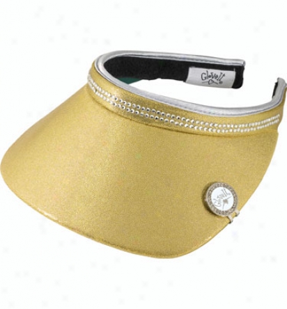 Glove It Women S Crystal Bling Visor With Cardinal's office Clip