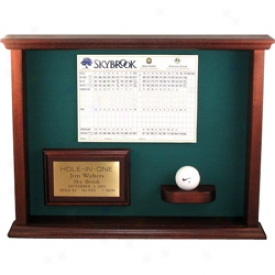 Great Golf Memories Hole In One Ball And Scorecard Shadow Box
