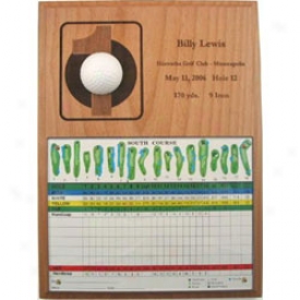 Great Golf Memories Scorecard And Ball Hole-in-one Plaque