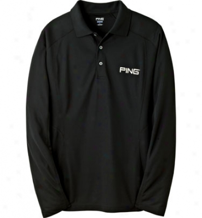 Ping Apparel Men S Long-winded Sleeve Solid Polo