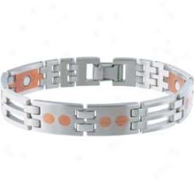 Sabona Stainless/copper Link Magnetic Bracelet