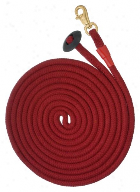 6 Pack Rolled Cotton Lunge Line With Solid Brass Snap