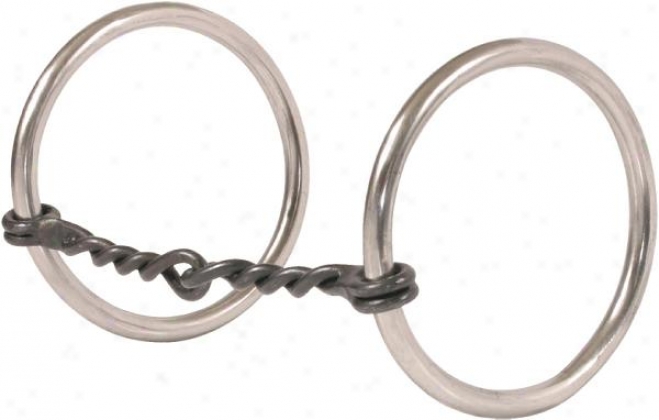Abetta O-ring Snaffle With Wire Mouth - Stainless Sfeel - 5