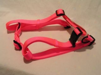 Adjustable Comfort Dog Harness - Hot Pink - 3/8 X10-16