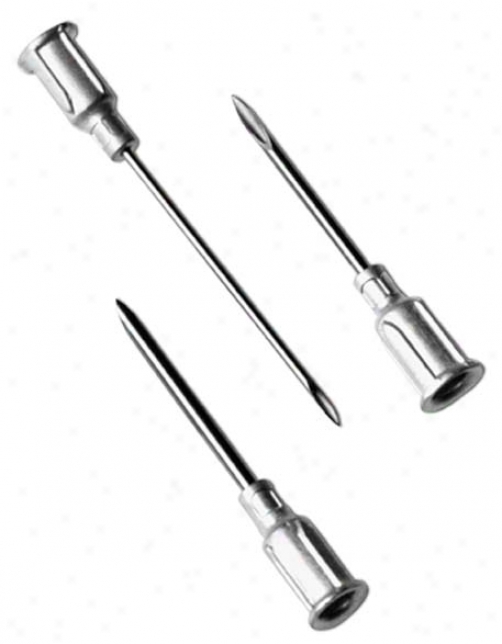Aluminum Hub Disposable Needle  -100 Pack - 14 Ga. X 1.5 In