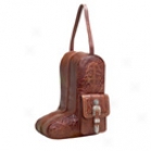 American West Retro Romance Boot Bag - Antique Brown