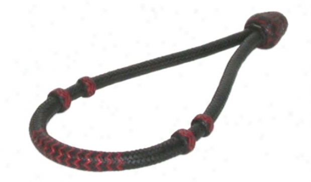 Braided Rawihde Bosal With Red Accents - Black - 5/8 Horse