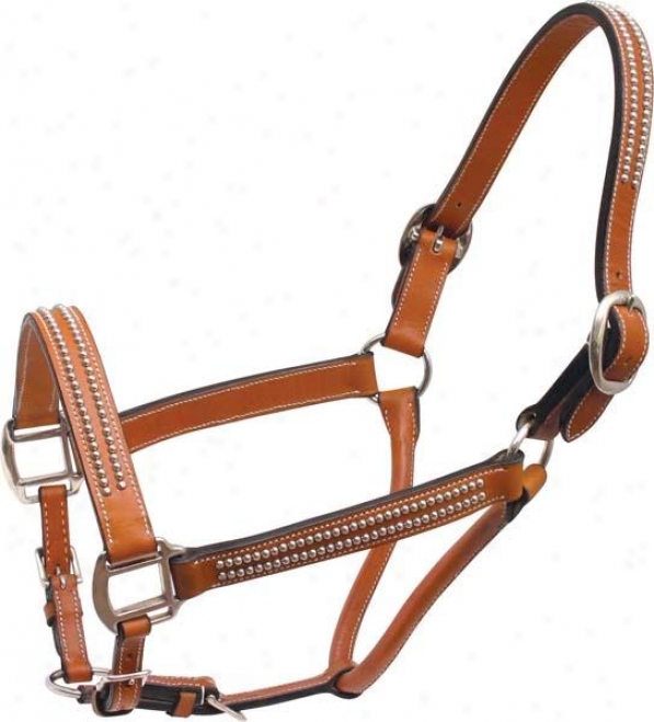 Cowboy Pro Leather Halter With Spots