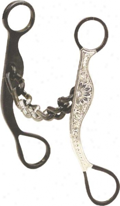 Darnall Motes Chain Bit Upon German Silver - Black Steel With  Silver - 5