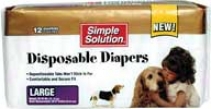 Disposable Diapers For Dogs - White - Large