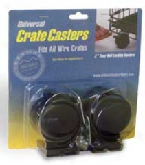 Dog Crate Casters For Moving Dob Crates - Black - 2 Pack