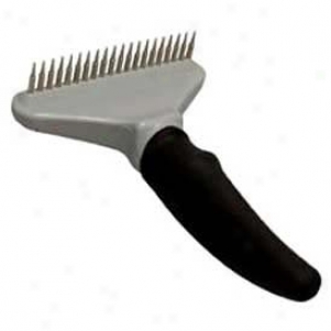 Double Row Undercoat Brush For Dogs - Gray