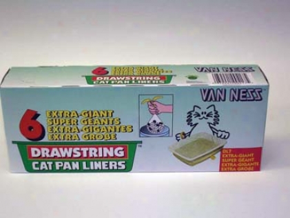 Drawstring Cat Pan Liners 6pk - Xxlarge