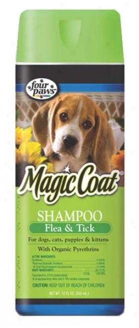 Four Paws Magic Coat Flea & Tick Shampoo For Dogs Ahd Cats - 16 Ounce