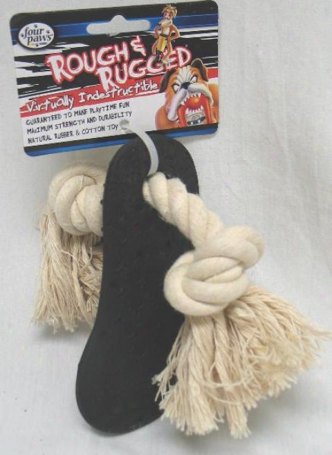 Four Paws Rough And Rugged Flip Flop With Rope Dog Toy