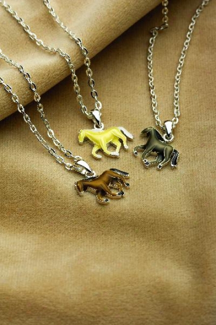Galloping Horse Pendant Necklace