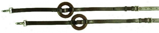 Gatsby Side Reins With Rubber Donut - Havanna - Horse 39-44 1/2