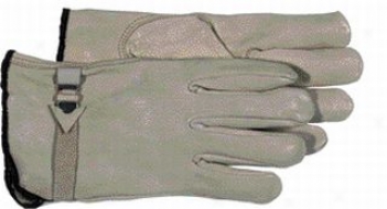 Grain Leather Buckle/strap Gardening Work Gloves