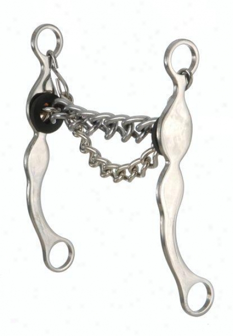 Kelly Silver Star Chain Chaps Bit - Stainless Steel - 5 1/2 Mouth