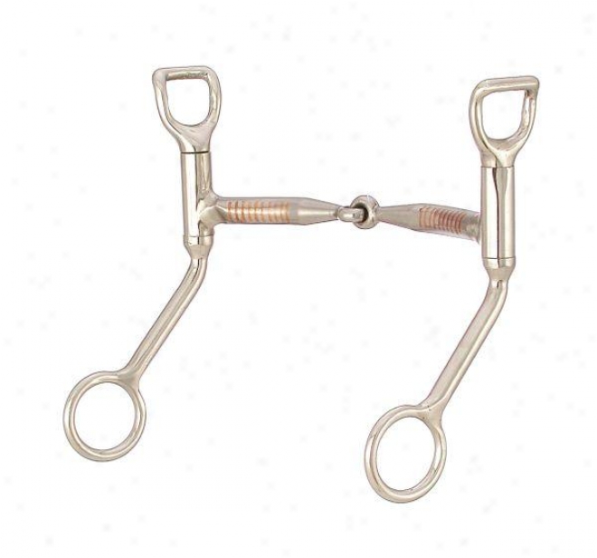 Kelly Silver Star Flat Cheek Snaffle Mouth - Stainless Steel - 5 Mouth