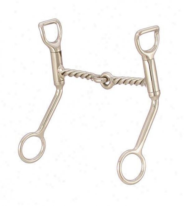 Kelly Silver Star Simpleton Cheek Twistex Wire Snaffle - Stainless Steel - 5 Mouth