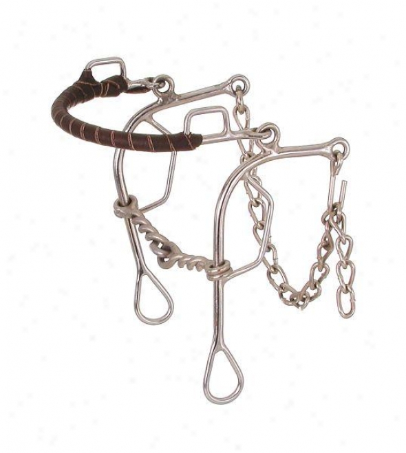 Kelly Silver Star Hackamore Gag Bit - Stainless Steel - 5 Mouth