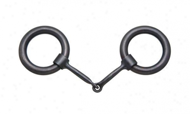 Kelly Silver Star Loaded Ring Snaffle Whit - Black Steel - 5 Mouth