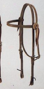 King Series Harness Leather Browband Headstall - Horse
