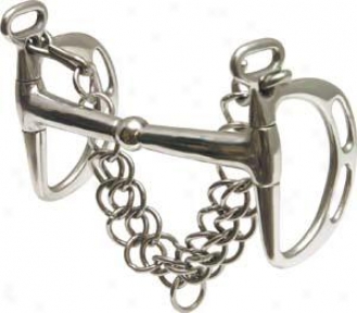 Ky Rotary Ss Kimberwick Bit With Curb Chain - Stainless Steel - 5