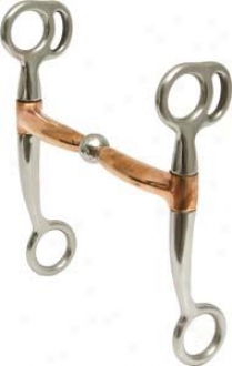 Ky Rotary Ss Tom Thumb Bit With Copp3r Mouth - Stainless Steel - 5