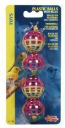 Latice Bali With Bell Bird Toy - Red And Yellow