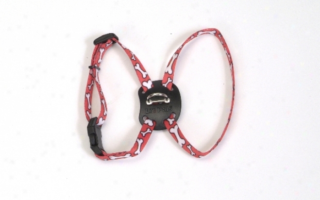 Lil Pals Bone Nylon Adjustable Harness - Red - 40314