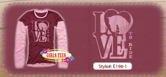 Little Girls Pony Love Long Sleeve T-shirt