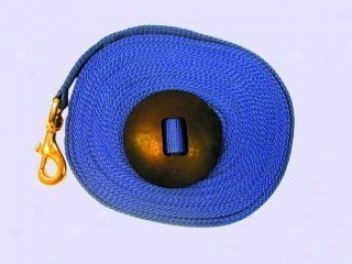 Lunge Line With Rubber Stop - Blue - 25'