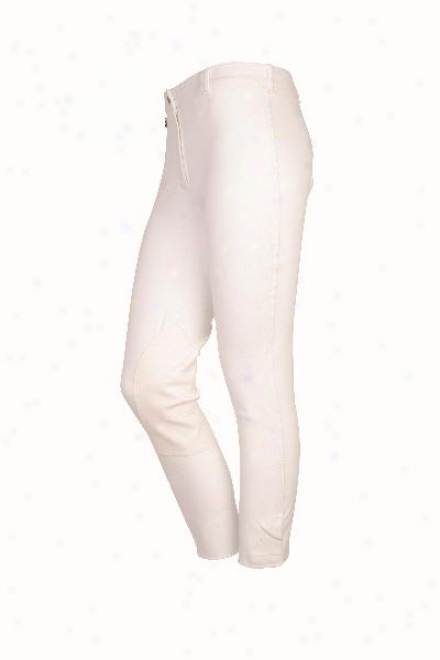 On Course Cotton Natural Knee Patch Breech
