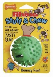Rhino Stuff And Chew Dog Toy/treat - Green