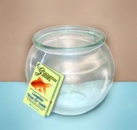 Round Glass Bowl For Fish - Clear - 1/2 Gallon