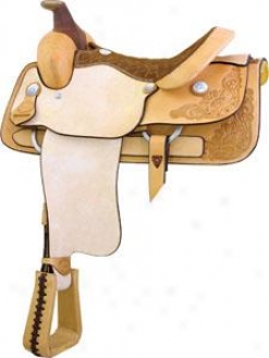 Saddlesmith Of Texas Half Breed Roper Saddle - Rich Natural Gold - 15.5