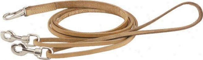 Saddlesmith Of Texas One Piwce Draw Training Reins - Natural Gold - 3/8 X 8ft