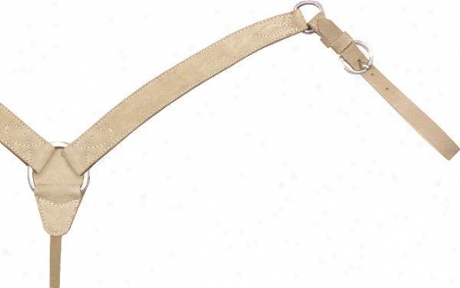 Saddlesmith Of Texas Roughout Breast Collar - Roughout Natural - Horse