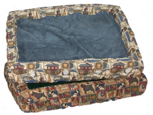 Sheepskin Box Bed Pet Lounger