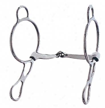 Sta-brite Stainless Steel Snaffle Mouth Gag Bit - Stainless Steel - 5