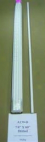 Sunguard Fiberglass Drilled Ro - White - 7/8 X 5 Feet